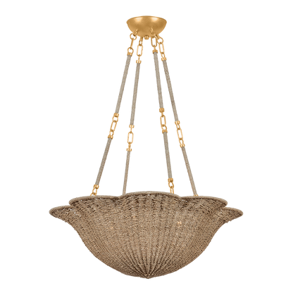 Hudson Valley Ardonia 4-Light Chandelier Vintage Gold Leaf