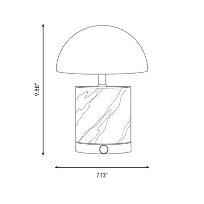 cora 1 light portable rechargeable led table lamp in 11 128