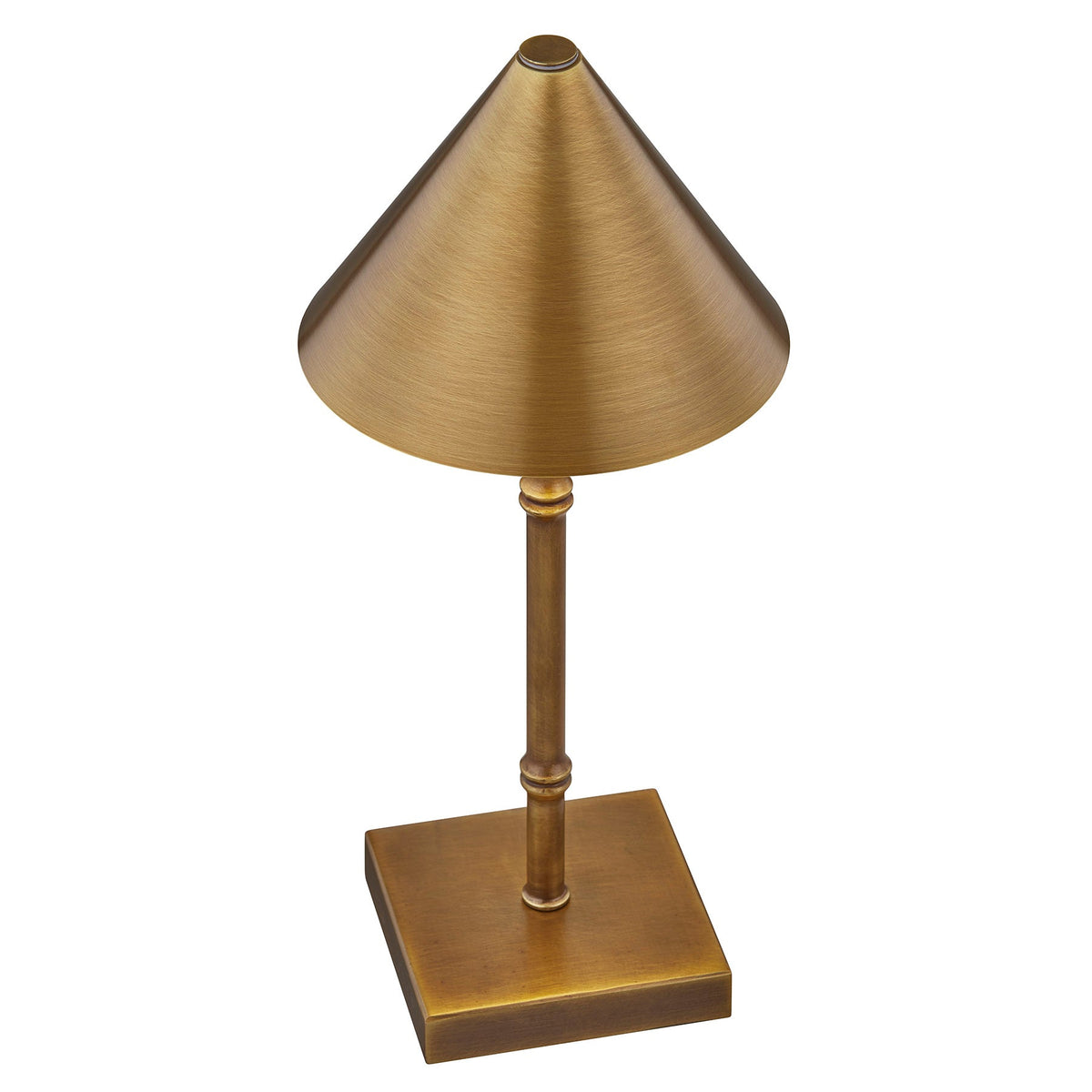 Mae 1-Light Portable Rechargeable LED Table Lamp Brass Bamboo