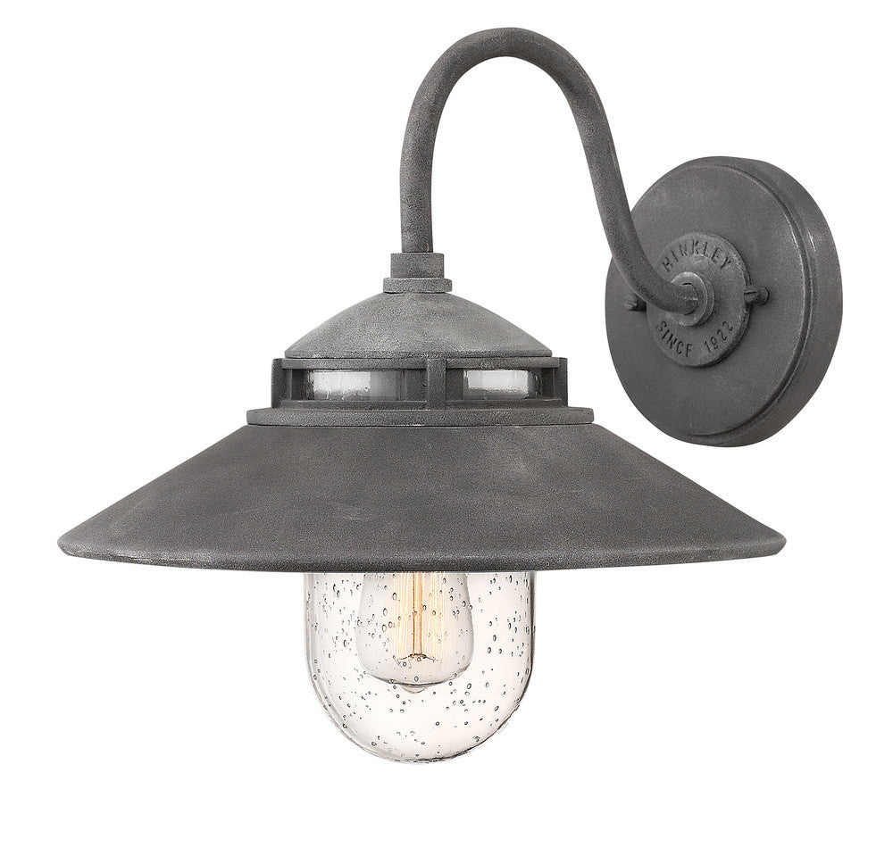 Hinkley Atwell Outdoor Wall Light Aluminum, Gray, Aged Zinc