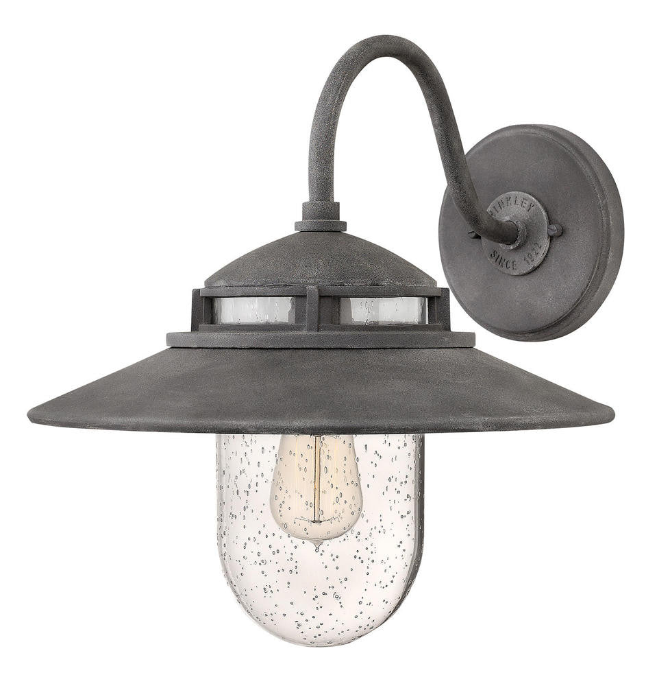 Hinkley Atwell Outdoor Wall Mount Lantern Aged Zinc