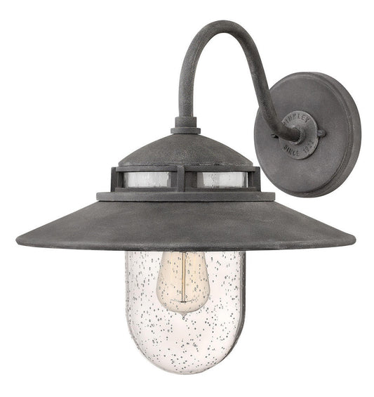 Hinkley Atwell Outdoor Wall Mount Lantern Aged Zinc