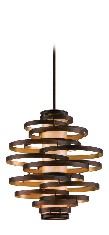 Corbett Vertigo Pendant Bronze And Gold Leaf