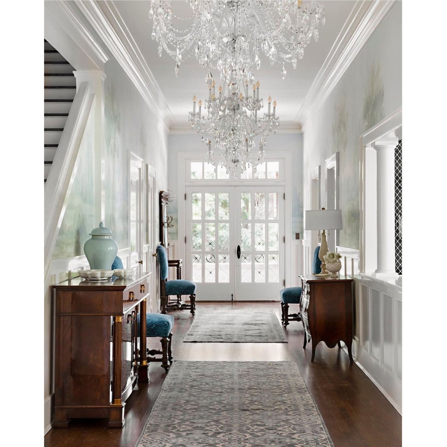 Traditional Crystal 16 Light Hand Cut Crystal Polished Chrome Chandelier