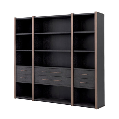 Eichholtz Canova Cabinet, Charcoal Grey Oak Veneer, Medium Bronze (114219)