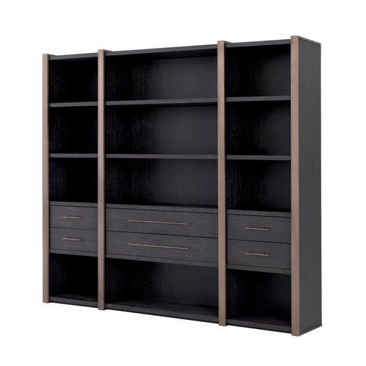 Eichholtz Canova Cabinet, Charcoal Grey Oak Veneer, Medium Bronze (114219)