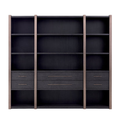 Eichholtz Canova Cabinet, Charcoal Grey Oak Veneer, Medium Bronze (114219)