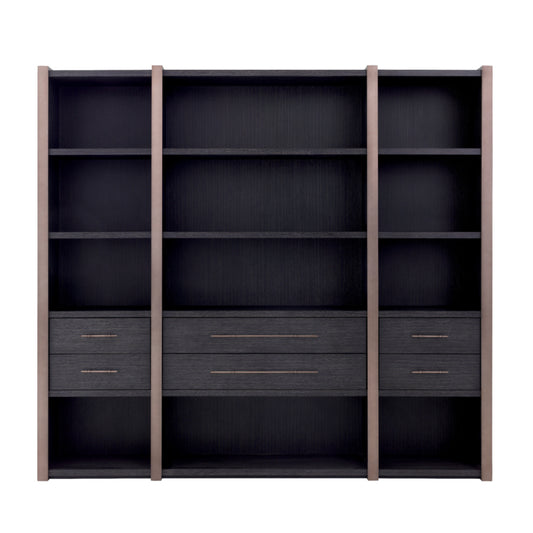 Eichholtz Canova Cabinet, Charcoal Grey Oak Veneer, Medium Bronze (114219)