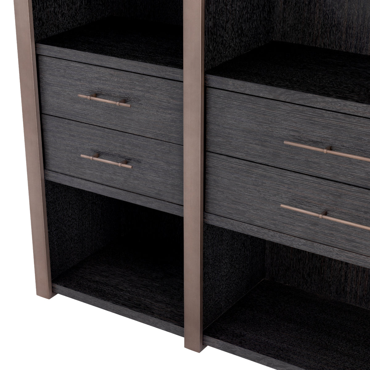 Eichholtz Canova Cabinet, Charcoal Grey Oak Veneer, Medium Bronze (114219)