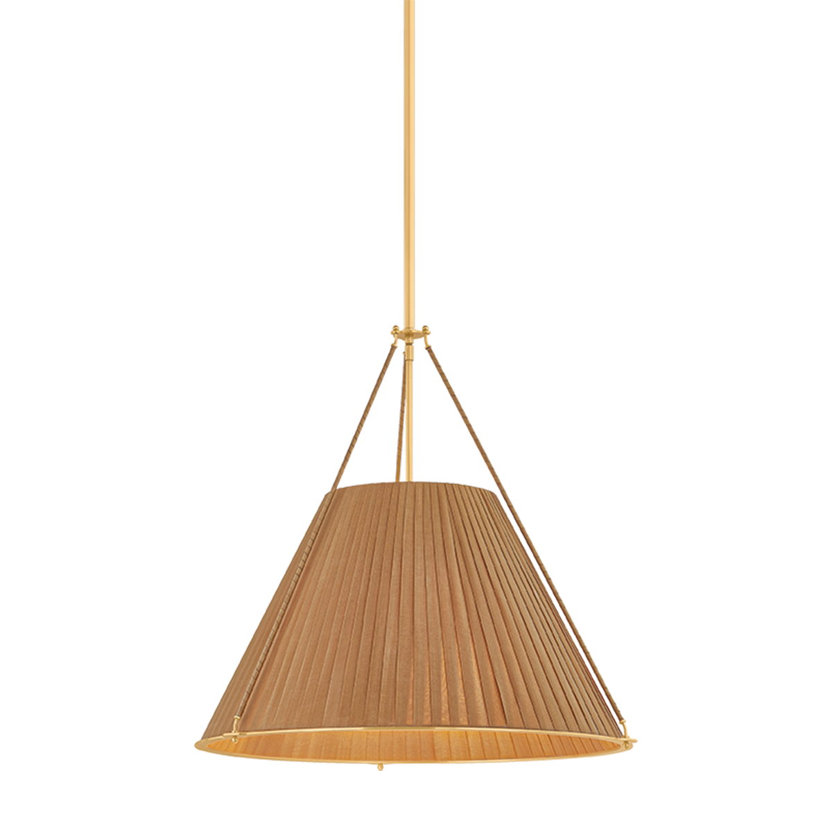 Hudson Valley Sunside 4-Light Pendant Aged Brass