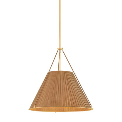 Hudson Valley Sunside 4-Light Pendant Aged Brass