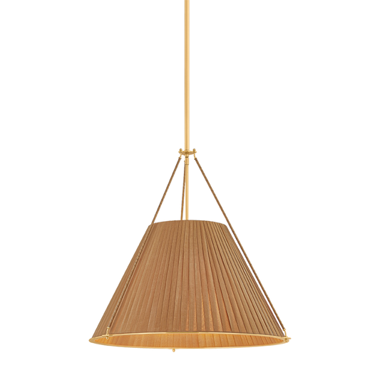 Hudson Valley Sunside 4-Light Pendant Aged Brass