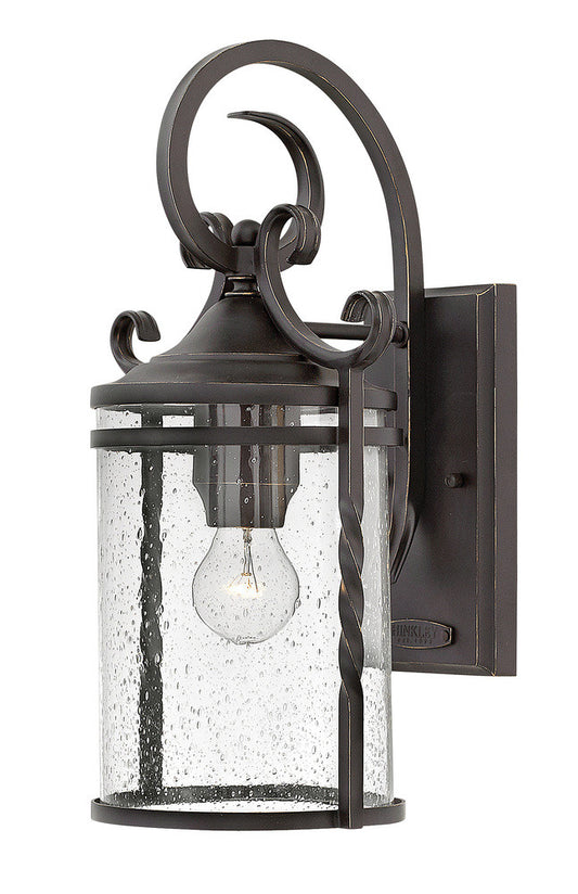 Hinkley Casa Outdoor Medium Wall Mount Lantern Aluminum, Black, Olde Black