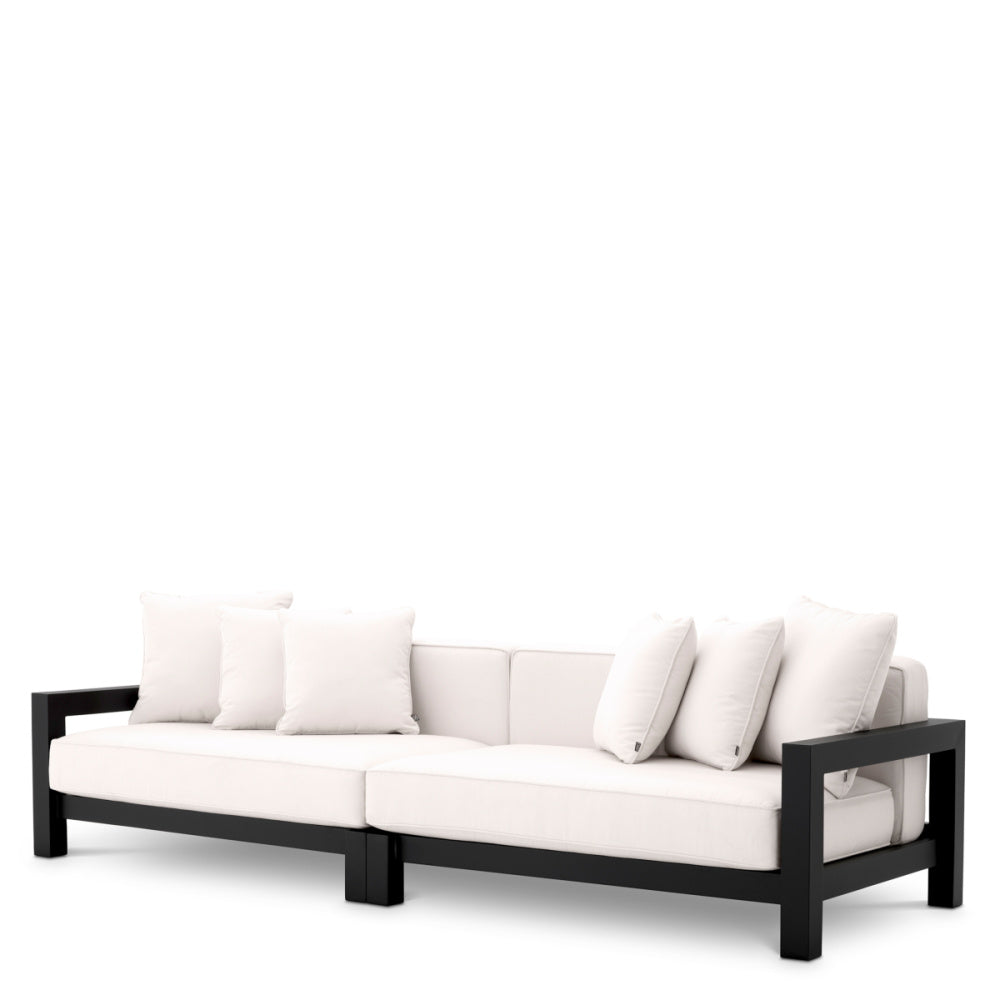 Eichholtz Cap-Antibes Outdoor Sofa, Black, Sunbrella Canvas (115006)