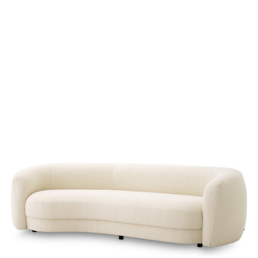 Eichholtz Blaine Sofa, Bouclé Ivory, Black Feet (A116405)