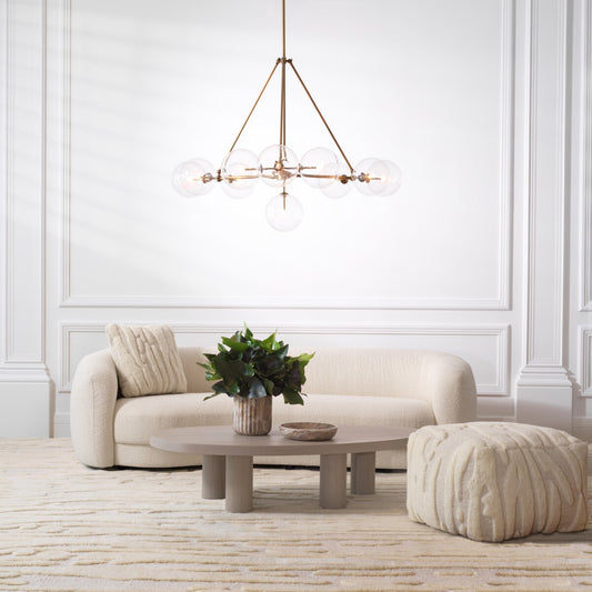 Eichholtz Blaine Sofa, Bouclé Ivory, Black Feet (A116405)