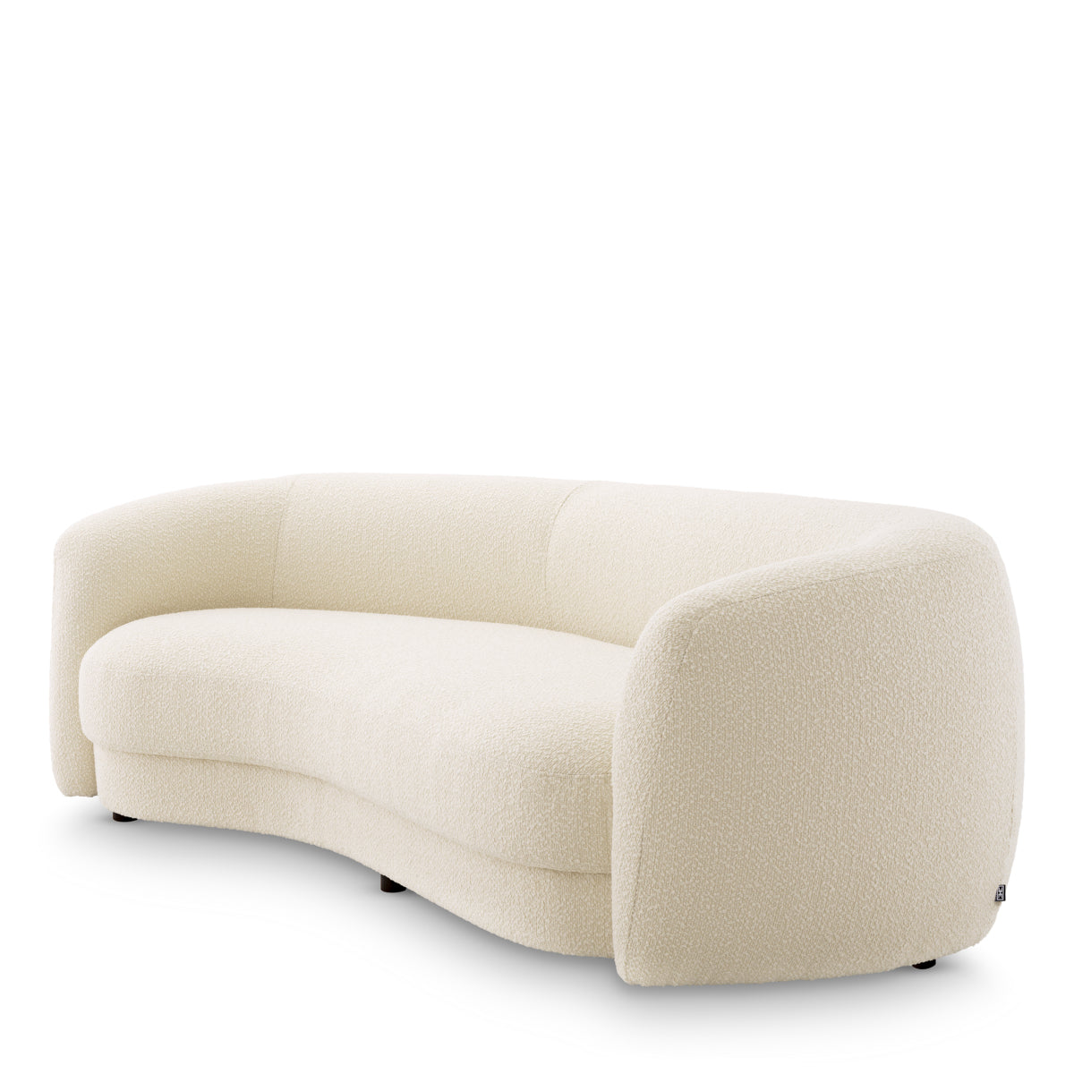Eichholtz Blaine Sofa, Bouclé Ivory, Black Feet (A116405)