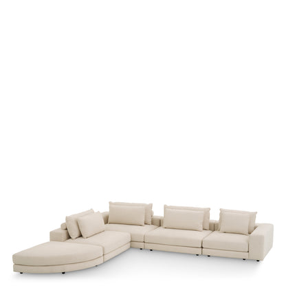 Eichholtz Club Sofa Lounge, Nuoro Beige, Black Feet (116419)