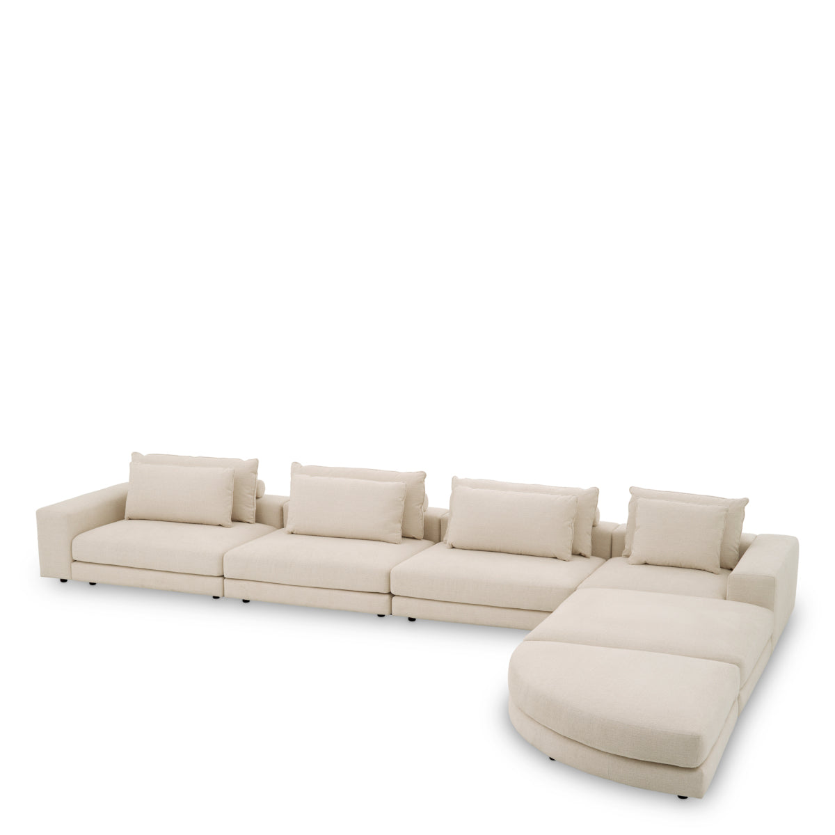 Eichholtz Club Sofa Lounge, Nuoro Beige, Black Feet (116419)