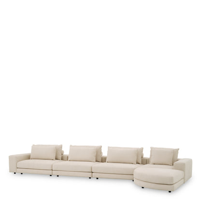 Eichholtz Club Sofa Lounge, Nuoro Beige, Black Feet (116419)