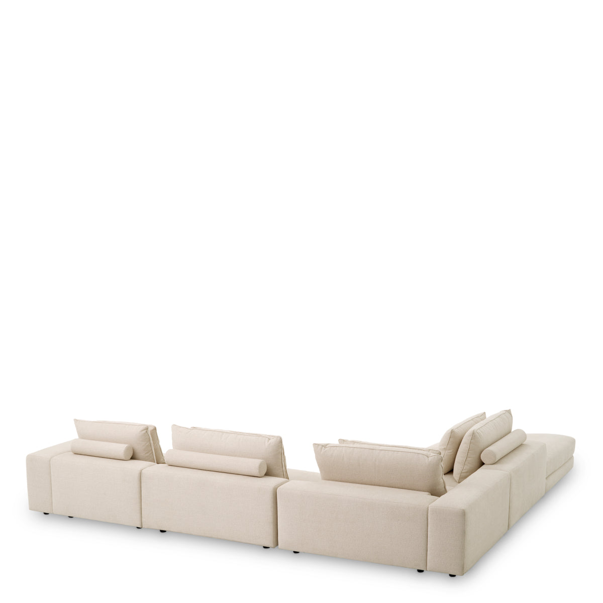 Eichholtz Club Sofa Lounge, Nuoro Beige, Black Feet (116419)