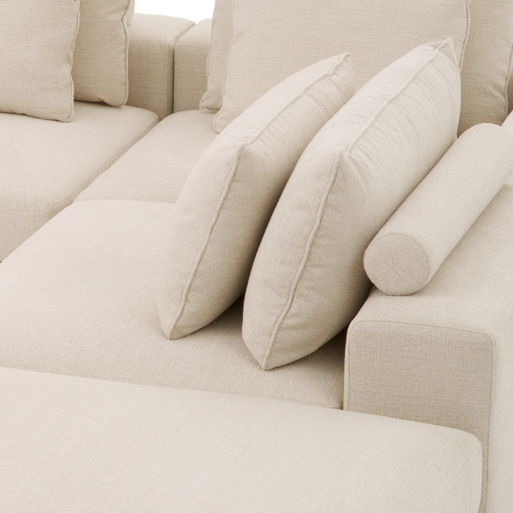 Eichholtz Club Sofa Lounge, Nuoro Beige, Black Feet (116419)