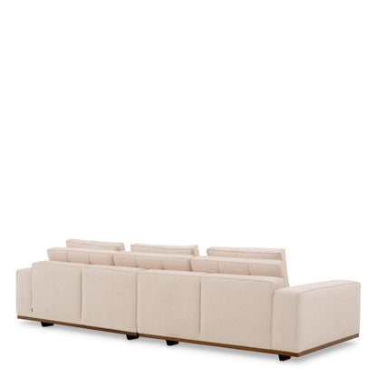 Eichholtz Aurora Sofa, Large, Nuoro Beige, Brown Base (116736)