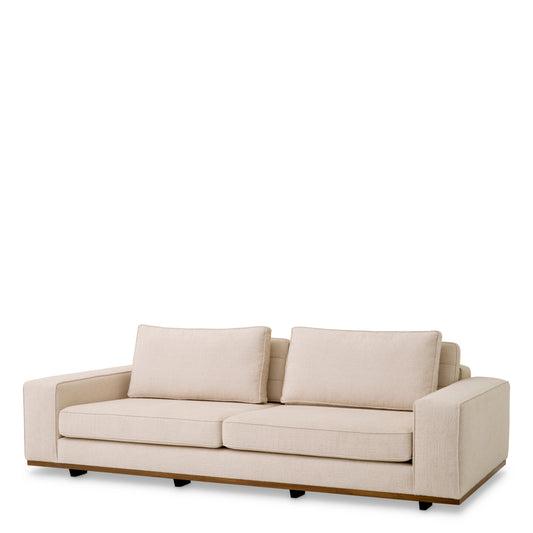 Eichholtz Aurora Sofa, Small, Nuoro Beige, Brown Base (116737)