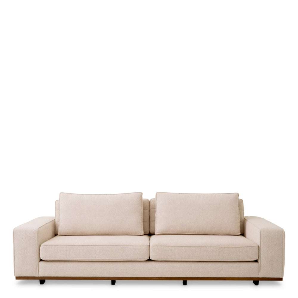 Eichholtz Aurora Sofa, Small, Nuoro Beige, Brown Base (116737)