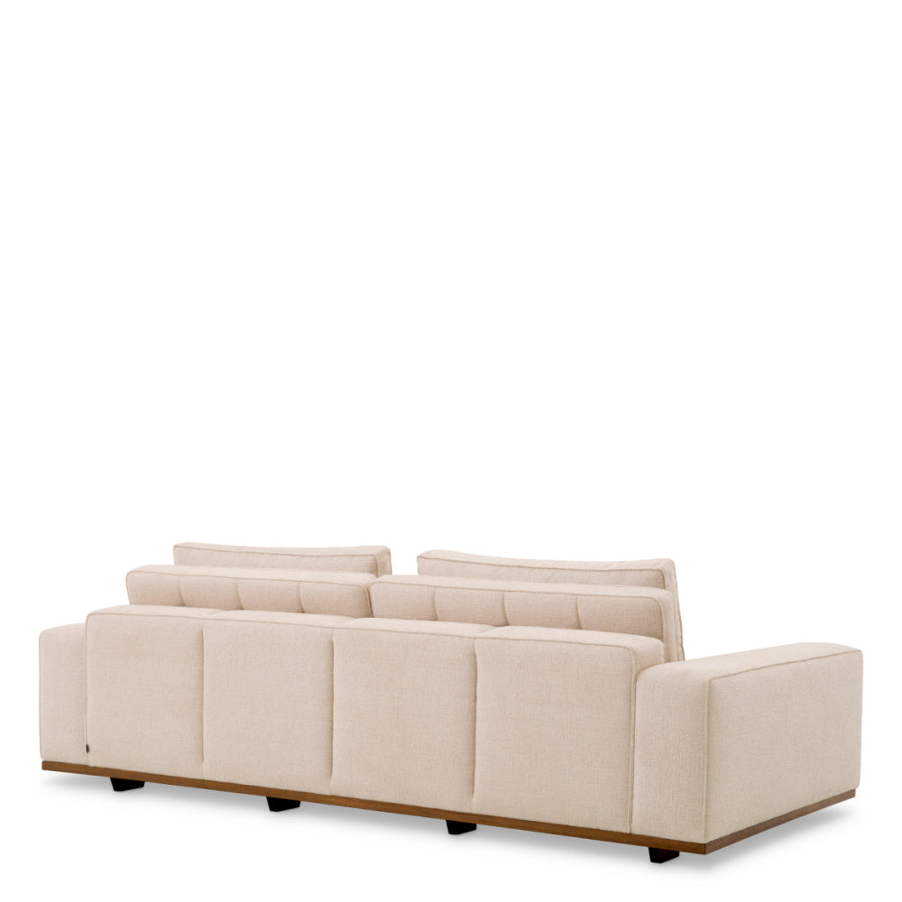 Eichholtz Aurora Sofa, Small, Nuoro Beige, Brown Base (116737)