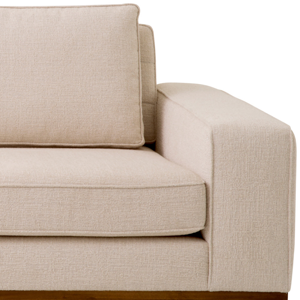 Eichholtz Aurora Sofa, Small, Nuoro Beige, Brown Base (116737)