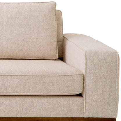 Eichholtz Aurora Sofa, Small, Nuoro Beige, Brown Base (116737)