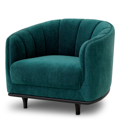 Eichholtz Agostino Chair, Pavilion Sea Green, Black Base (116740)