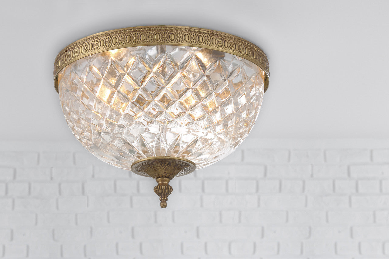 Crystorama Ceiling Mount 2 Light Flush Mount Polished Chrome