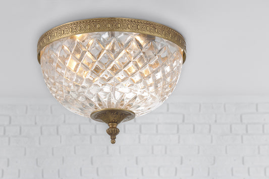 Crystorama Ceiling Mount 2 Light Flush Mount Polished Chrome