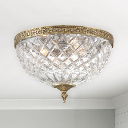 Crystorama Ceiling Mount 3 Light Flush Mount Polished Chrome
