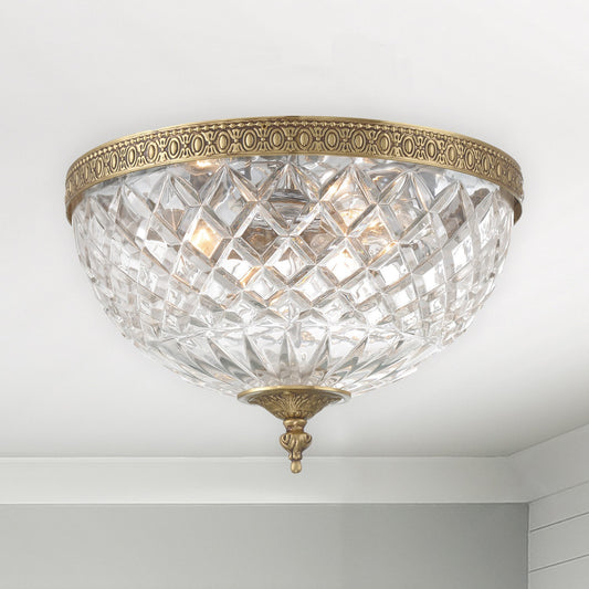 Crystorama Ceiling Mount 3 Light Flush Mount Polished Chrome