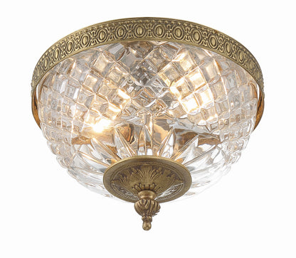 Crystorama Ceiling Mount 2 Light Flush Mount English Bronze