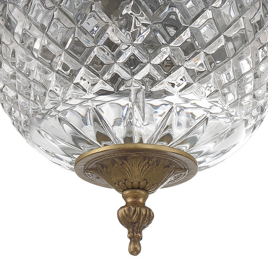 Crystorama Ceiling Mount 2 Light Flush Mount Polished Chrome