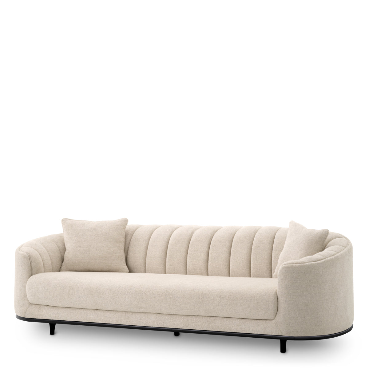 Eichholtz Agostino Sofa, Nuoro Beige, Black Feet (117146)