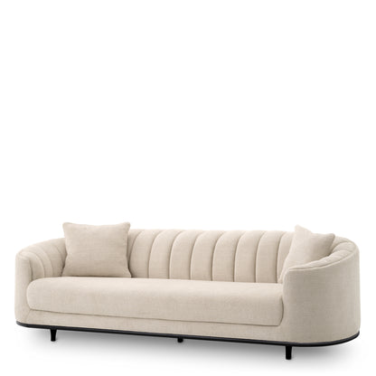 Eichholtz Agostino Sofa, Nuoro Beige, Black Feet (117146)