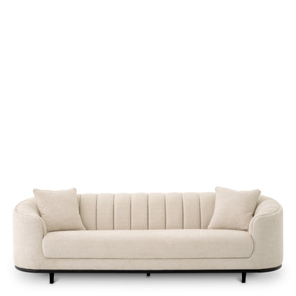 Eichholtz Agostino Sofa, Nuoro Beige, Black Feet (117146)