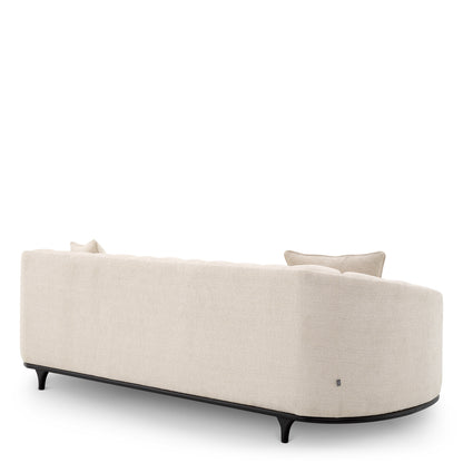 Eichholtz Agostino Sofa, Nuoro Beige, Black Feet (117146)