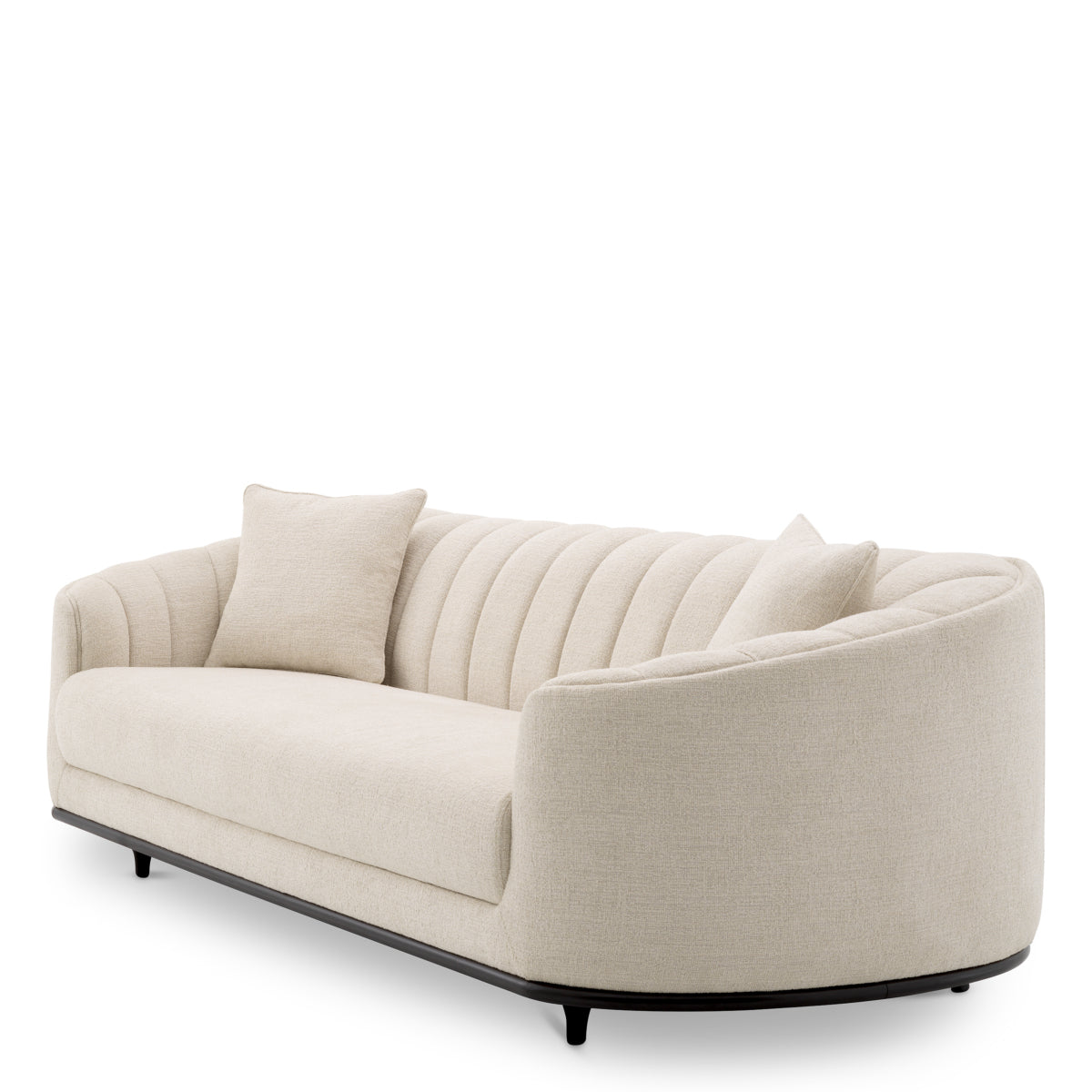 Eichholtz Agostino Sofa, Nuoro Beige, Black Feet (117146)