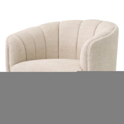 Eichholtz Agostino Chair, Nuoro Beige, Black Base (117147)