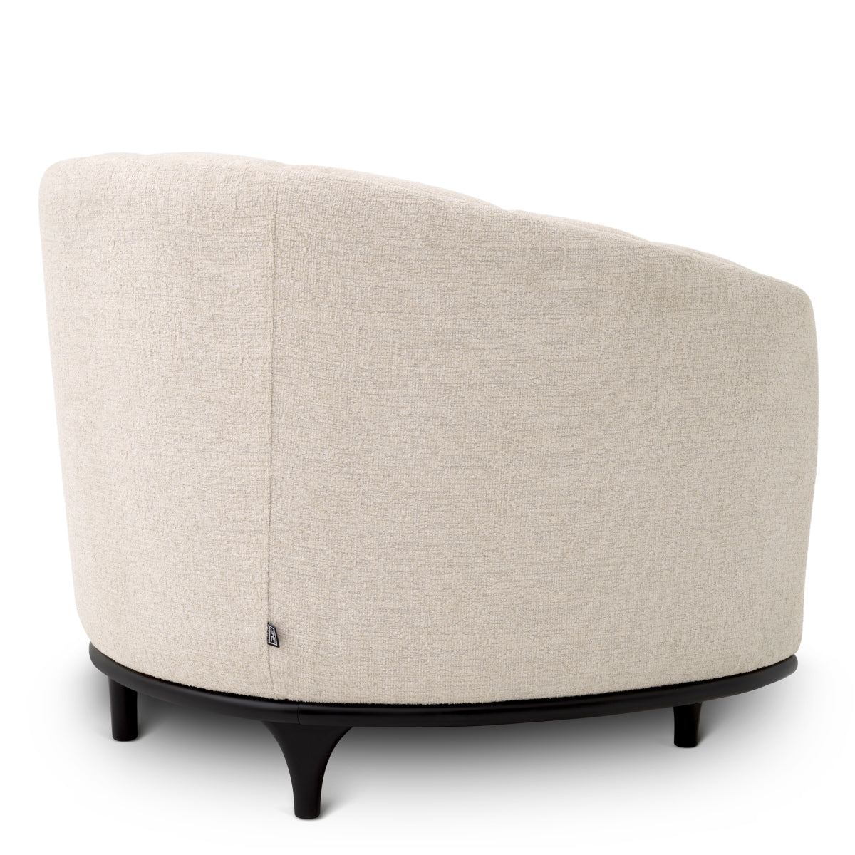 Eichholtz Agostino Chair, Nuoro Beige, Black Base (117147)