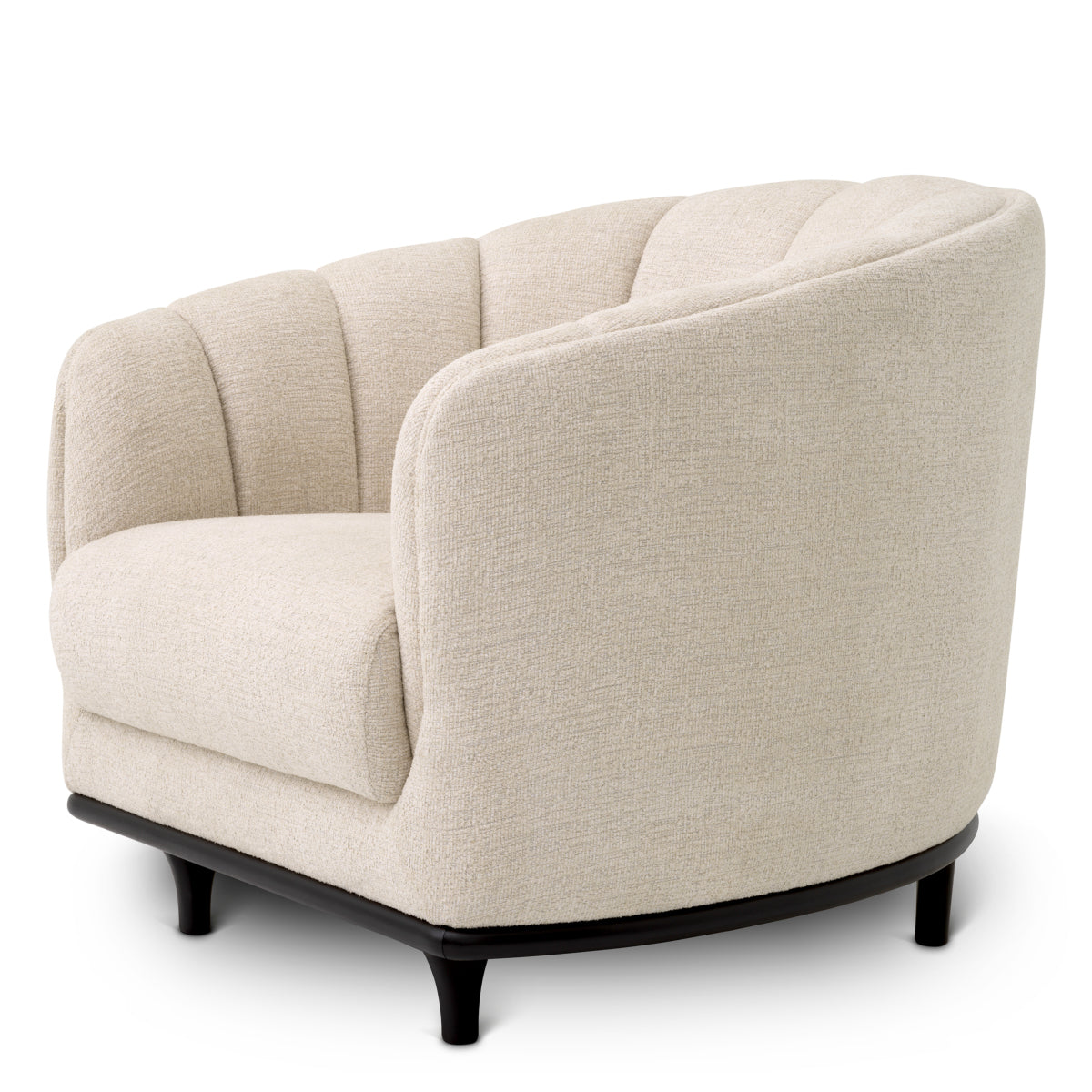 Eichholtz Agostino Chair, Nuoro Beige, Black Base (117147)