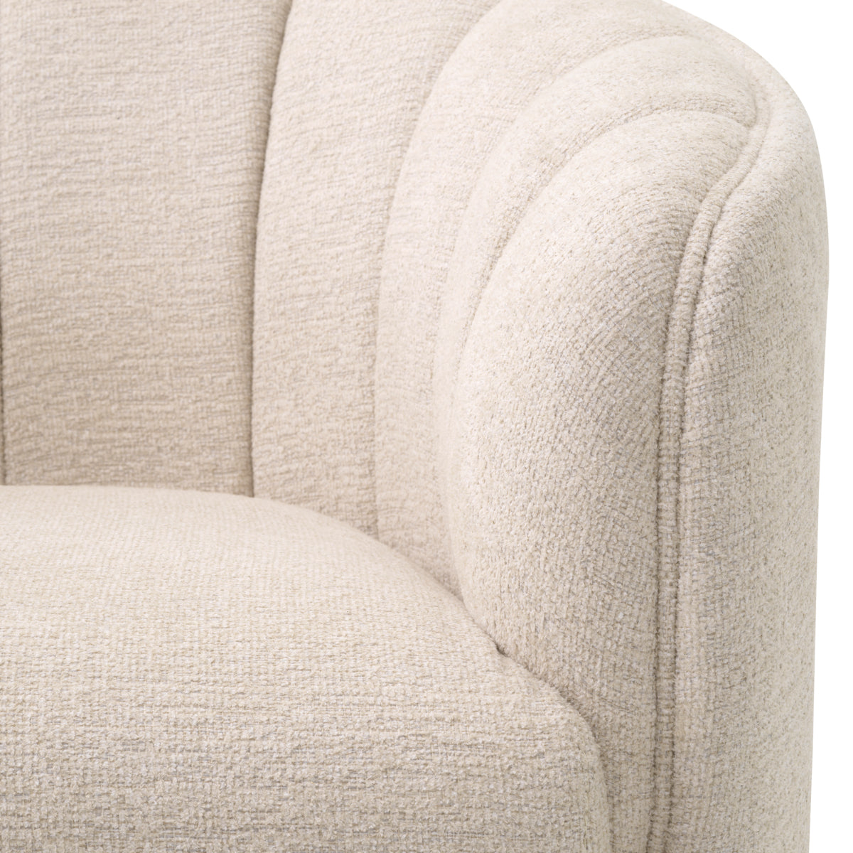 Eichholtz Agostino Chair, Nuoro Beige, Black Base (117147)