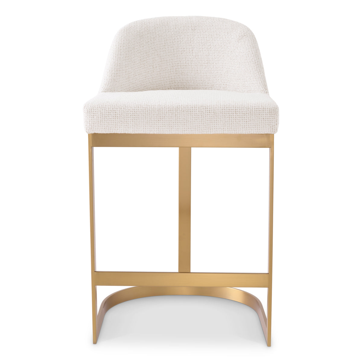 Eichholtz Condos Counter Stool, Lyssa Off-white, Brushed Brass (A117615)