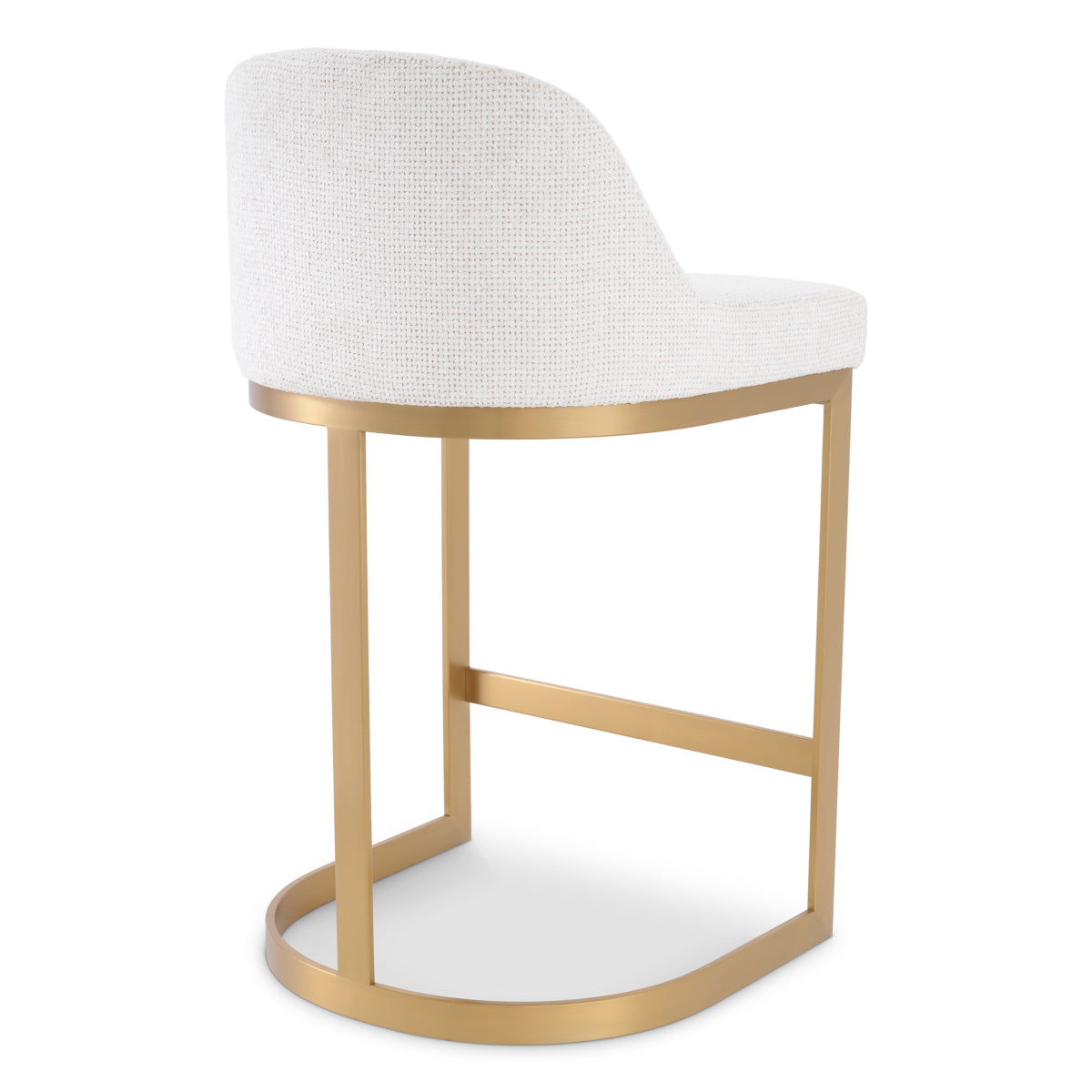Eichholtz Condos Counter Stool, Lyssa Off-white, Brushed Brass (A117615)